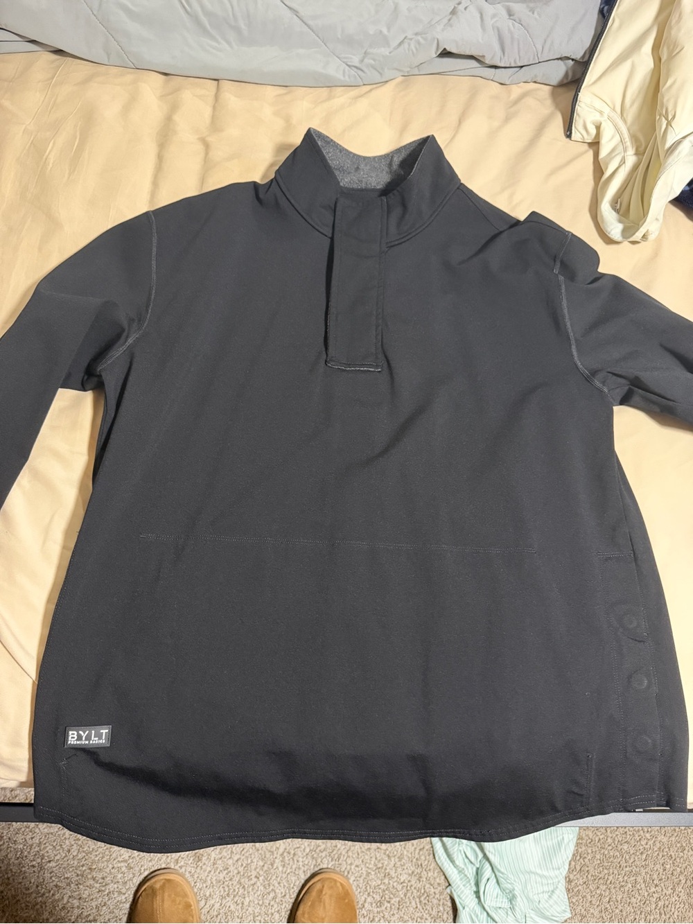 BYLT Men's Black Quarter-Zip Pullover Jacket